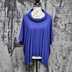 Eileen Fisher Cowl Neck Dolman Sleeve Top Women S Purple Drapey Minimalist‎ Luxe